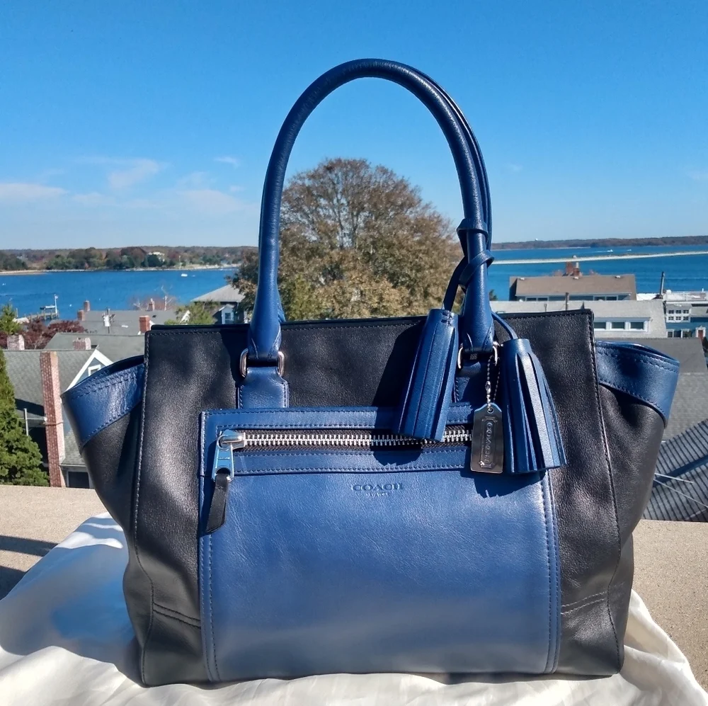 New, Coach Legacy Colorblock Candace Carryall - Picture 2 of 15